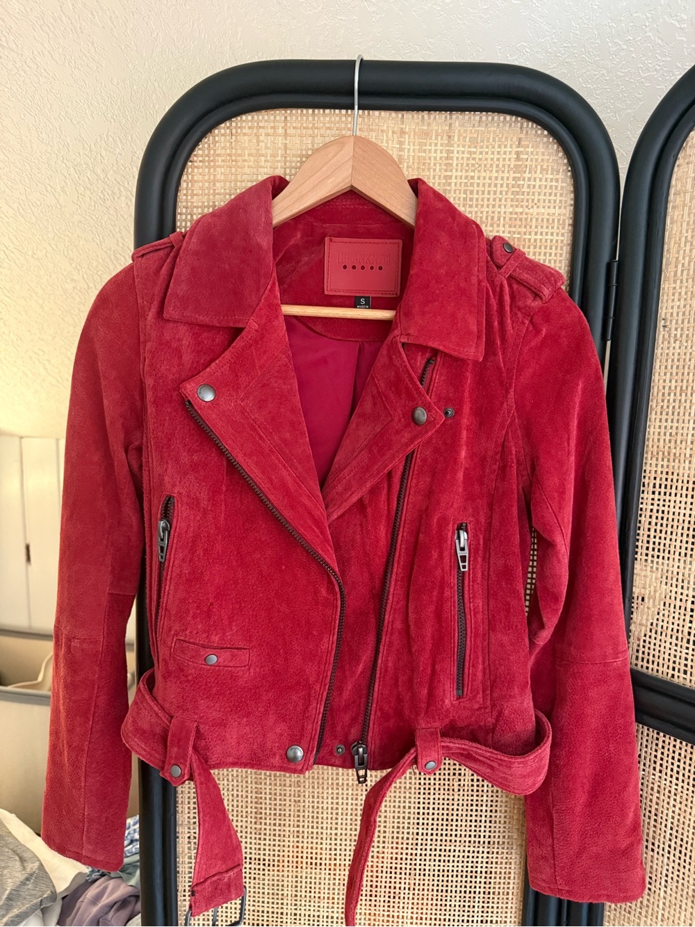 Blank NYC Suede Moto Jacket S